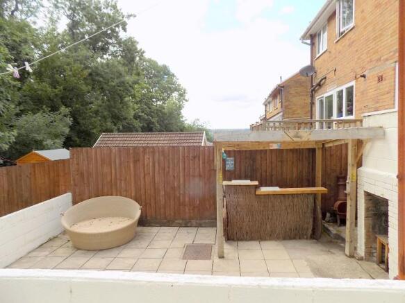 Another angle of rear garden area