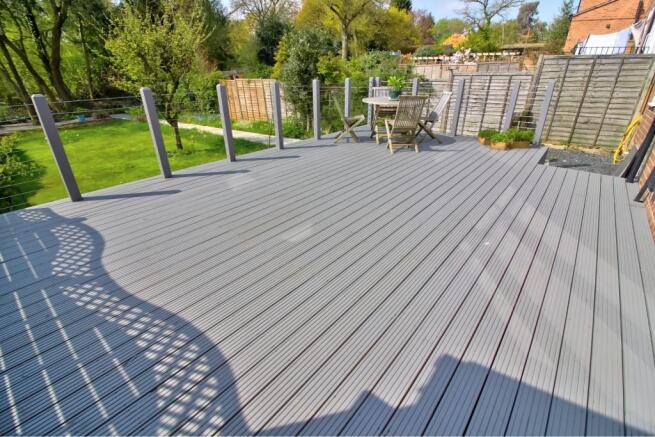 Decked patio