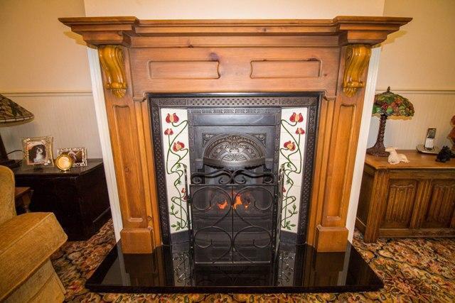 Fireplace in lounge