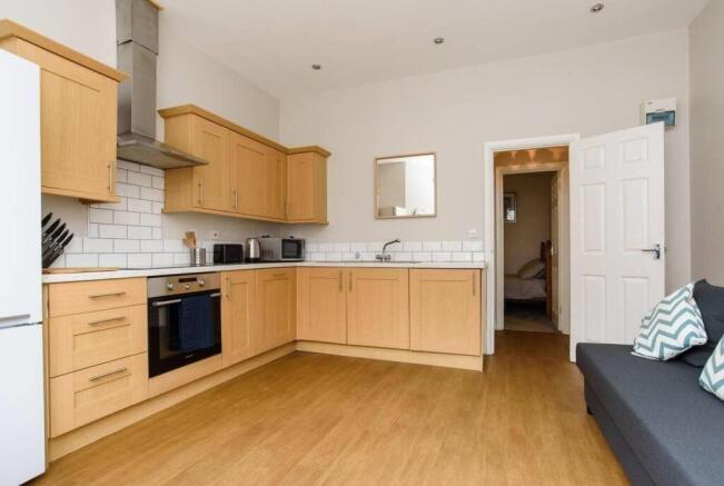 Bright, modern kitchen with plenty of workspace...
