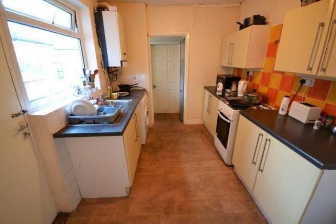 Functional kitchen with ample counter space...