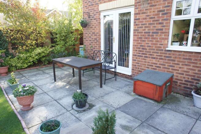 Paved garden area