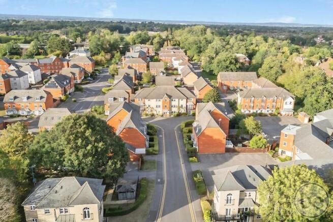 Elevated view of the local area