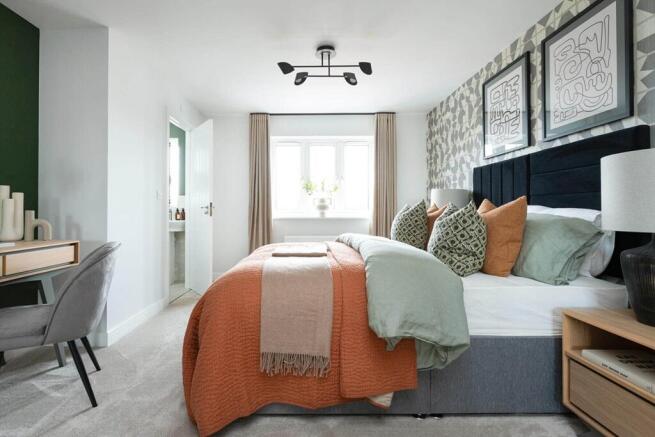 Bedroom is a bright and spacious room to unwind away from the rest of the home