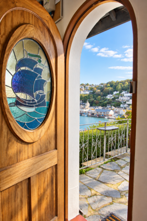 Frot door and harbour view