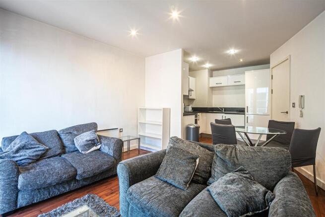 Living room through to kitchen