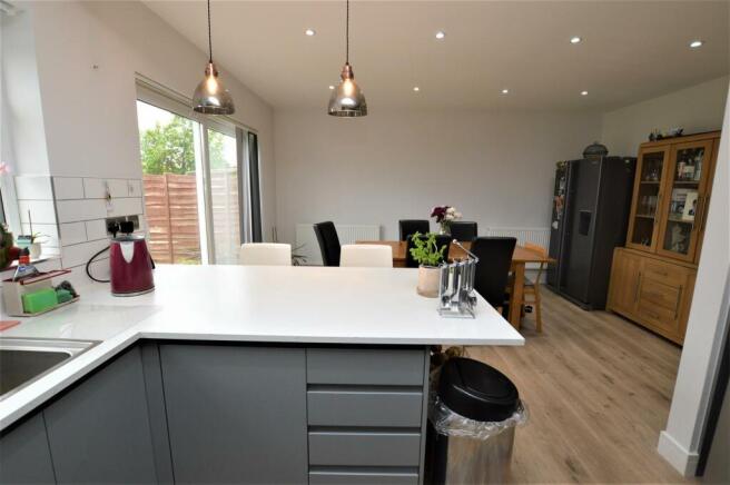 Open plan kitchen reception