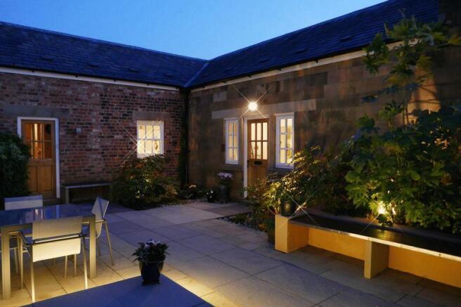 Garden at night
