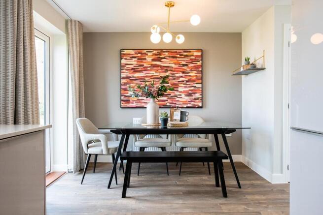 Open plan kitchen diner to cook and eat