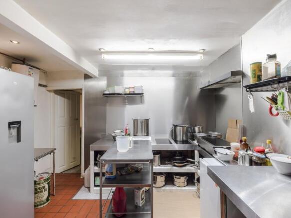 Lower ground floor commercial kitchen and storage 