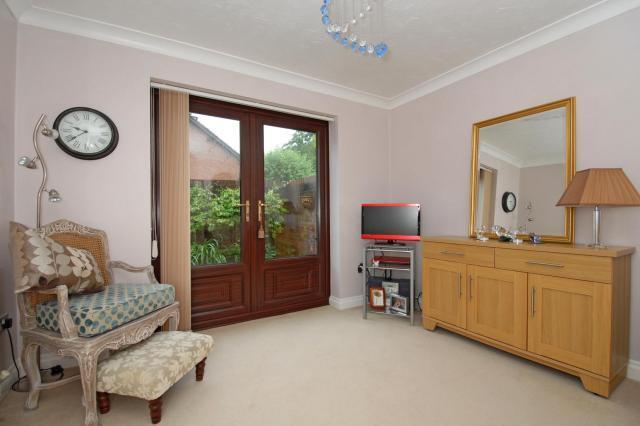 Lounge With Doors to