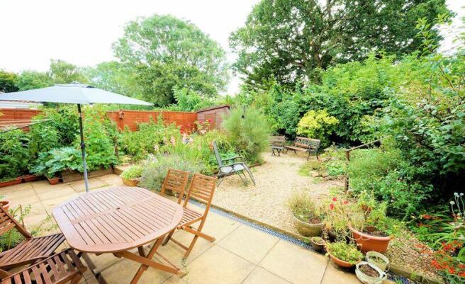 Private sunny garden