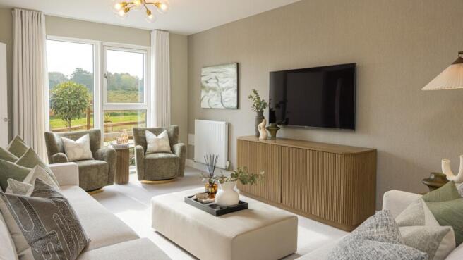 living room of house for sale in winchester, hampshire