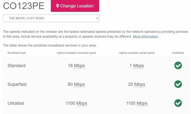 Broadband Speeds