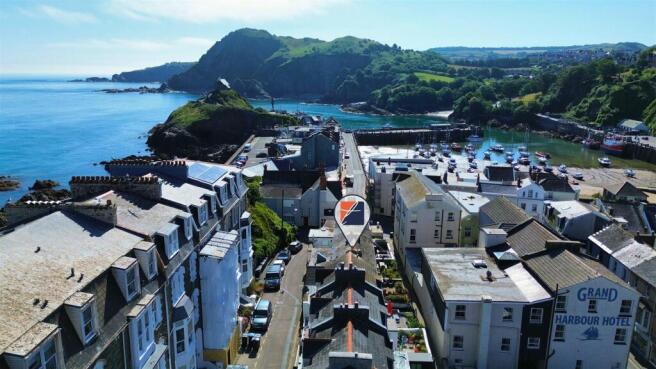 Drone Shot with harbour
