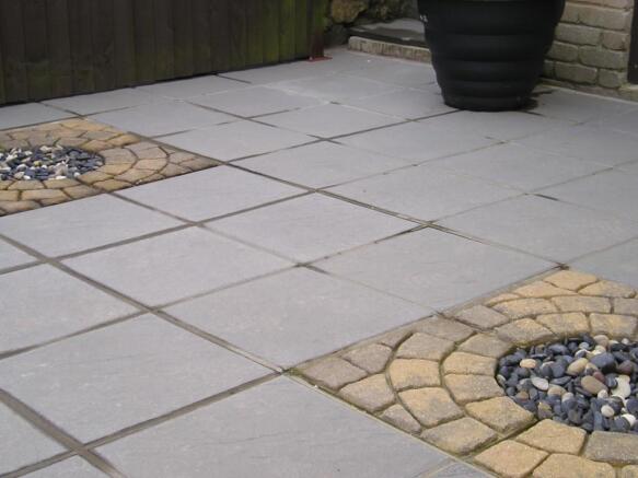 Paved rear terrace