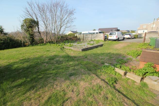 rear garden plot and garage base