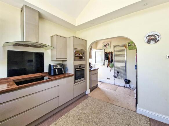 Kitchen onto the utility room