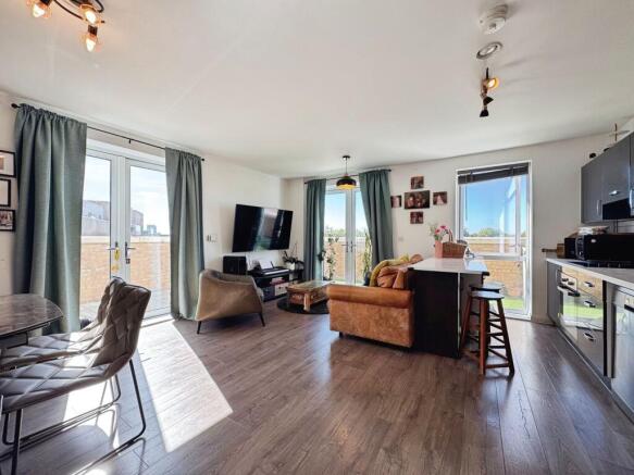 Reception/kitchen/dining area