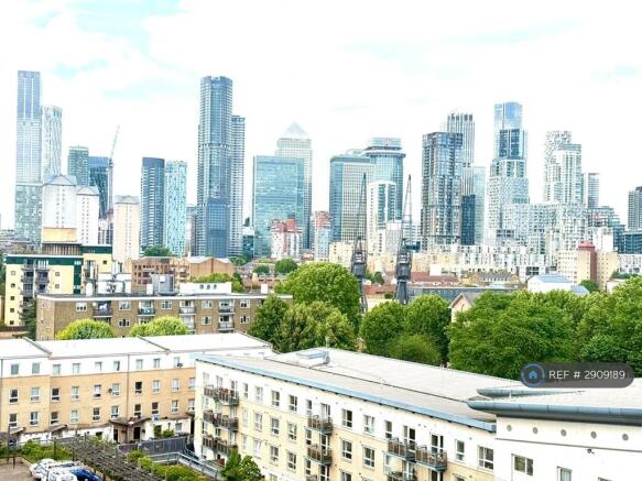 Canary Wharf Skyline From The Apartment Balcony