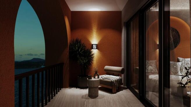 south facing balcony