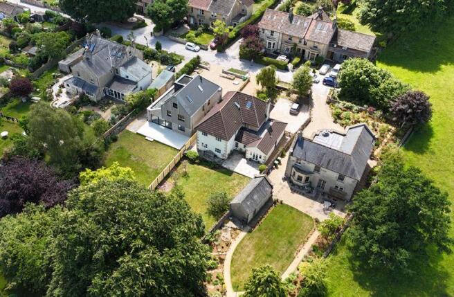 Aerial view of house
