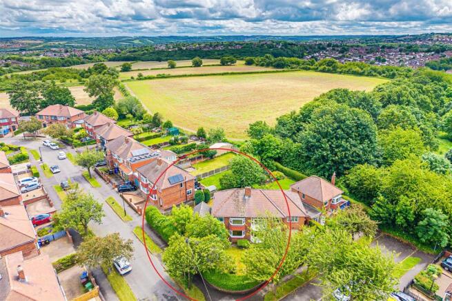 Aerial of house and surrounding area