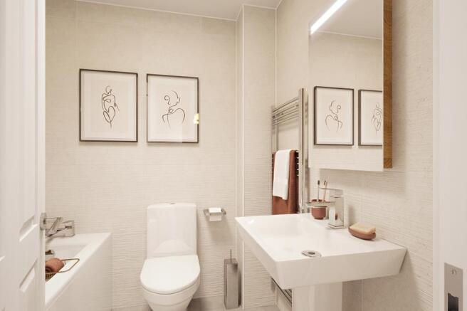 Inside view of family bathroom. The Ellerton. 3 bedroom home.