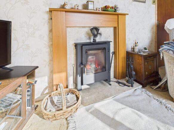 Living room fireplace