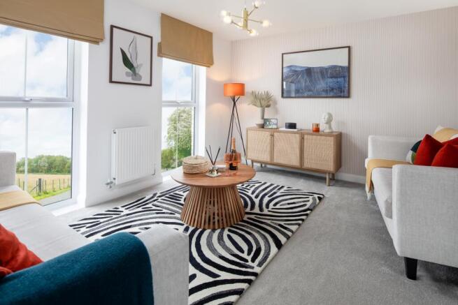 Spacious lounge in the Haversham 4 bedroom home