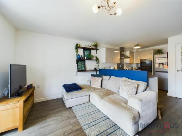Living/ dining & kitchen area.
