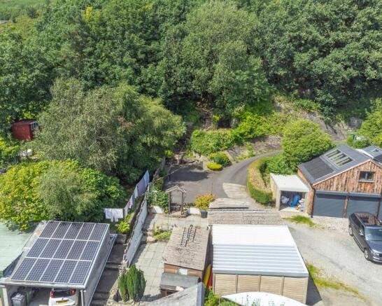 Rear courtyard & coppice