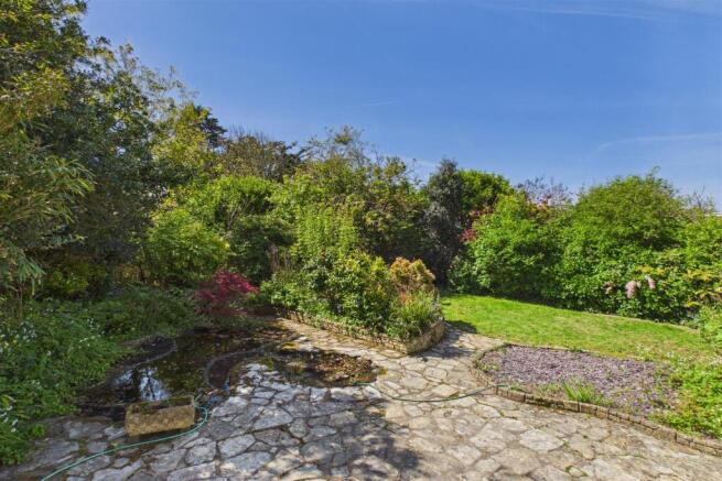 Patio pond and garden