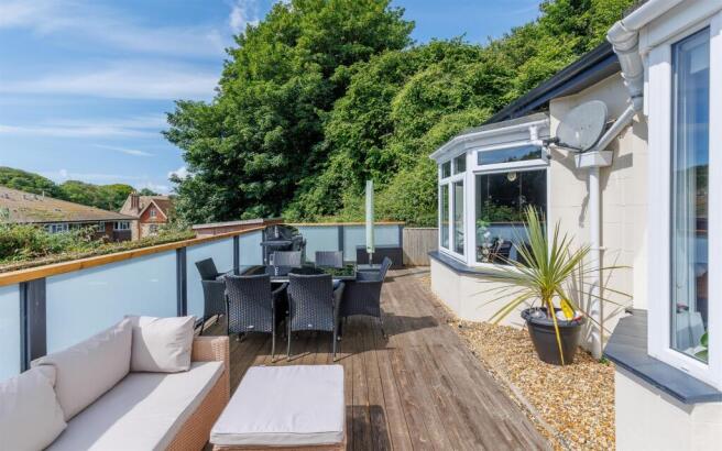 Wide decked terrace