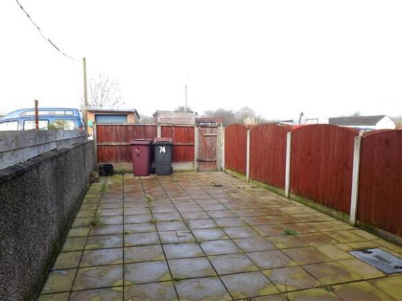 Enclosed patio area