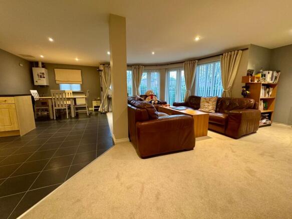 Open plan reception space