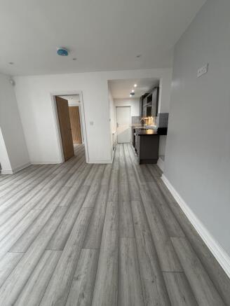 Lounge/Kitchen with view of bedroom