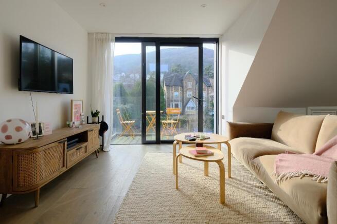 Sitting room with glass balcony