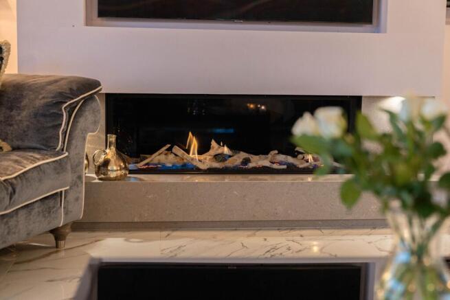 Contemporary gas fire...