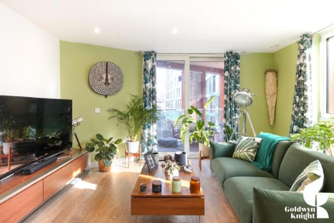 Bright Modern Green Living Room
