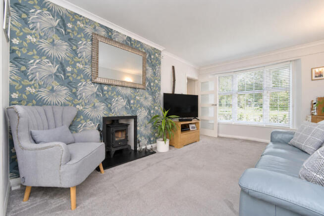 Living Room with woodburner