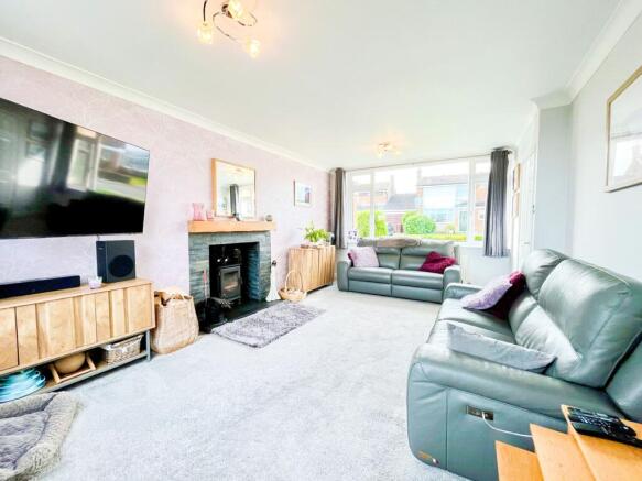 Dual aspect lounge with multi fuel log burner