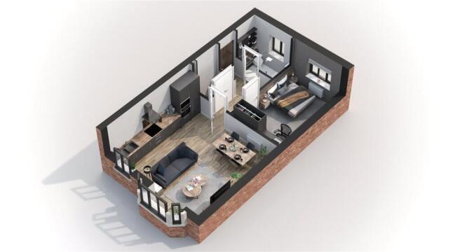 One Bed Internal Cgi