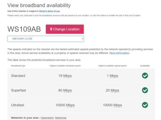 Broadband Checker