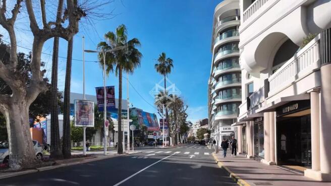 French Riviera. Boulevard de la Croisette in Canne