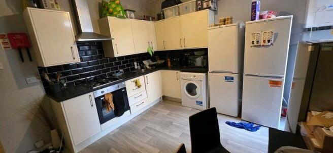 Modern fitted kitchen with appliances...