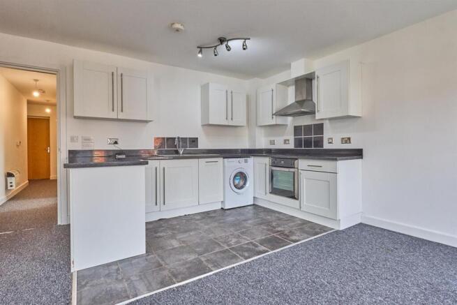 Open plan kitchen dining living space