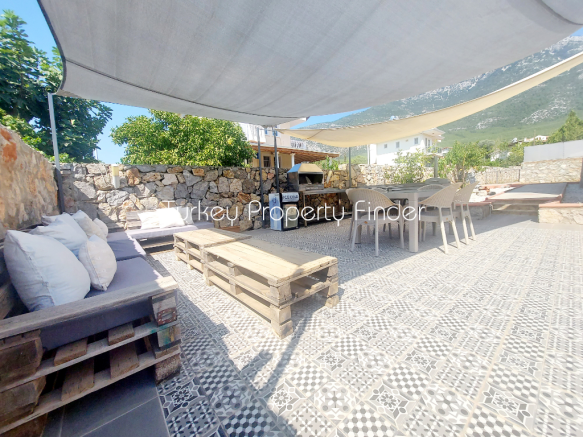 Tiled bbq terrace