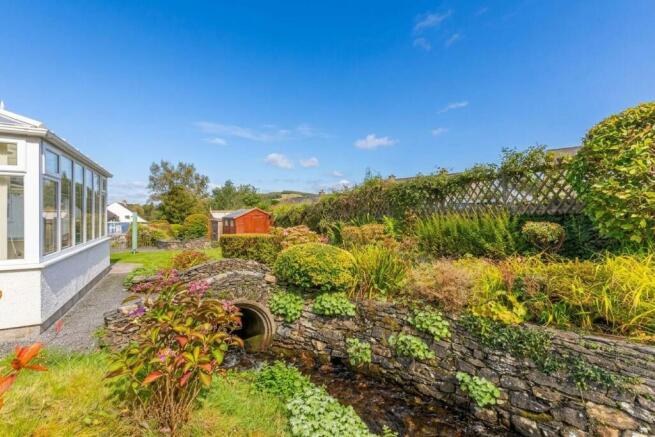 Rear garden with stream