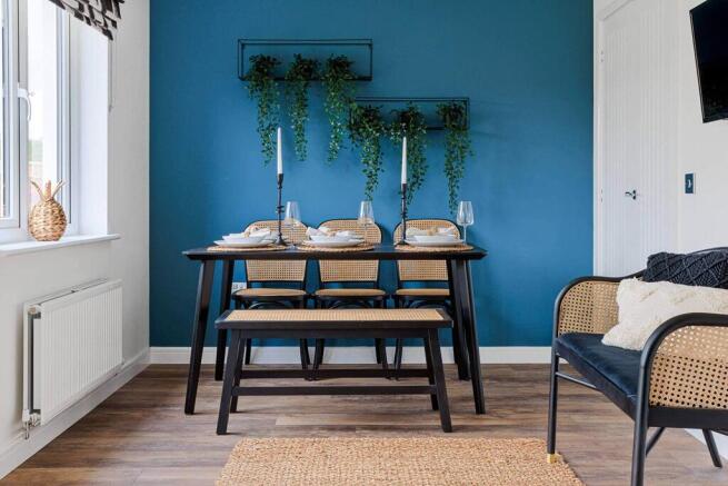 Enjoy the space to relax and eat in the open kitchen diner